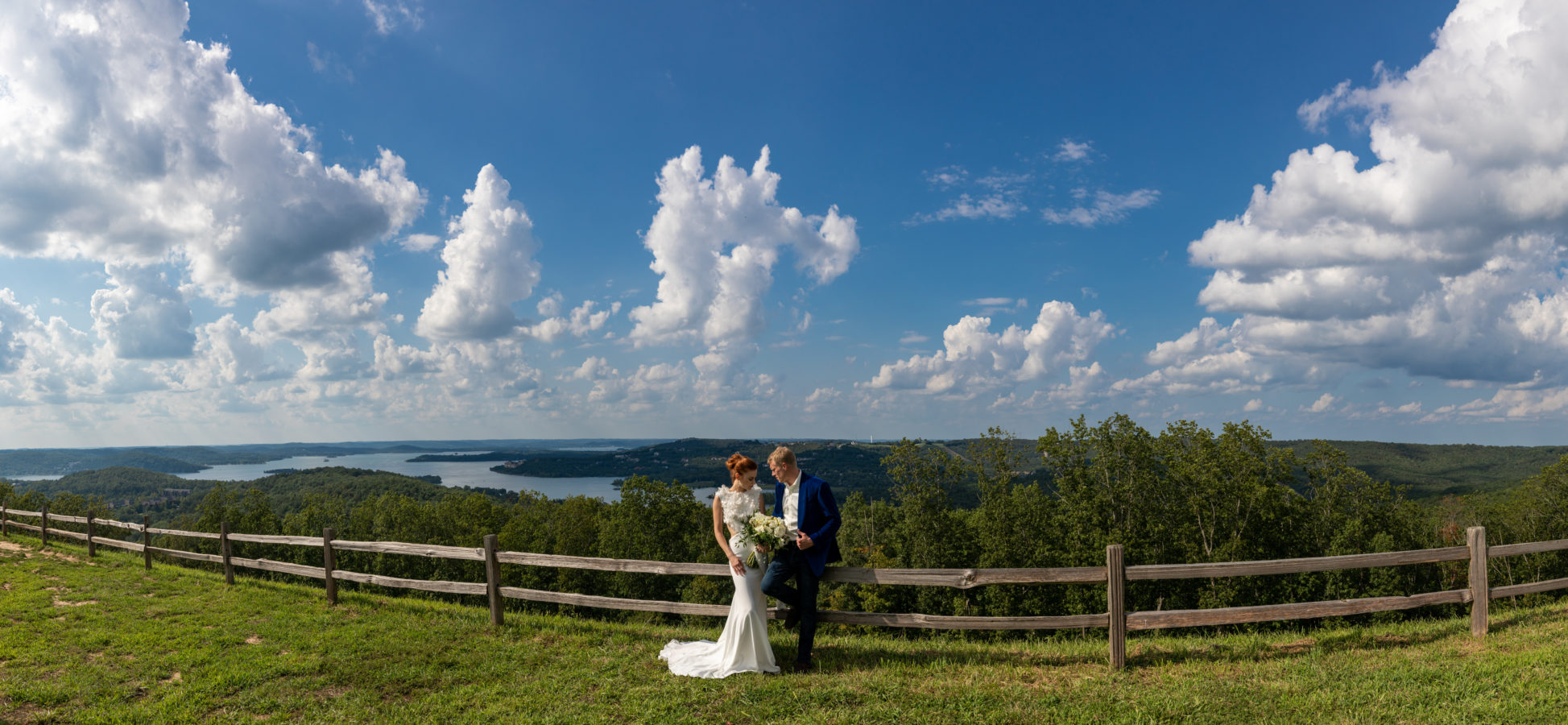 photographer michael allen at the top of the rock at big cedar lodge bridal editorial Southern Bride Magazine