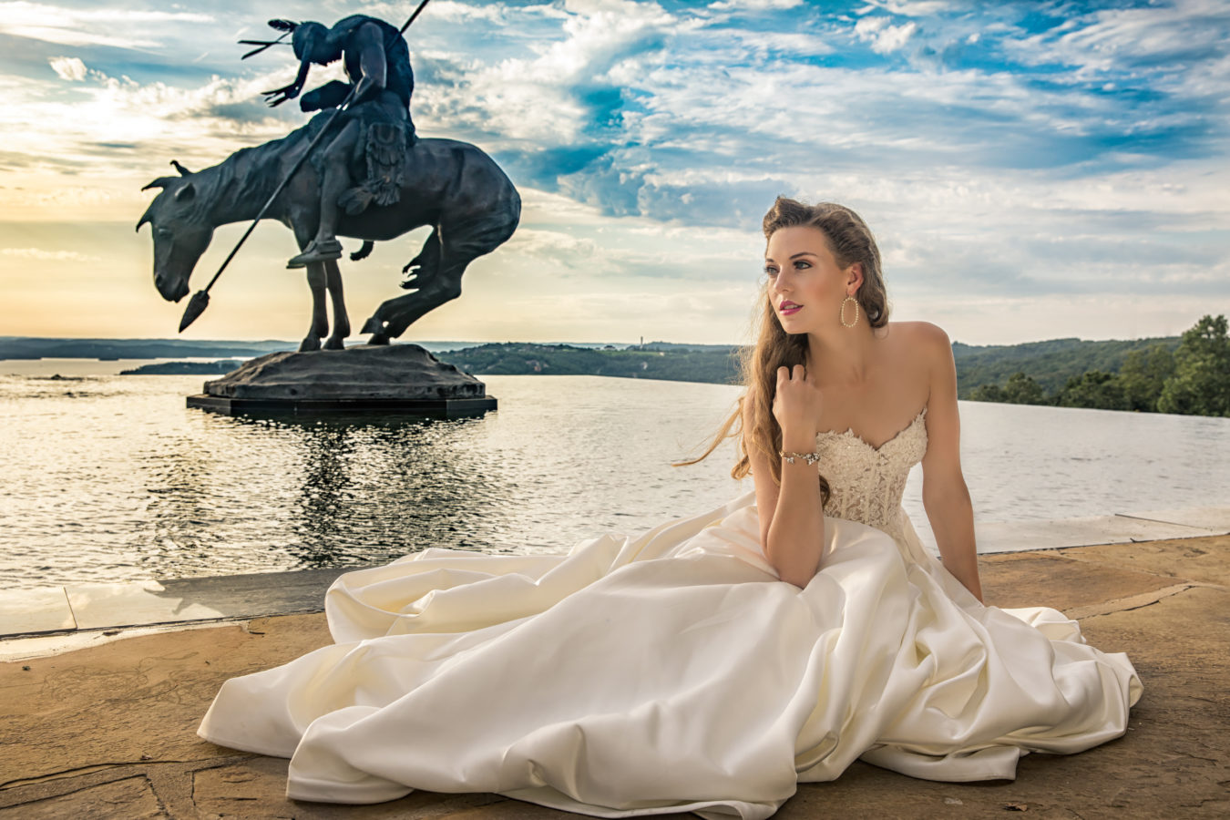 photographer michael allen at the top of the rock at big cedar lodge bridal editorial Southern Bride Magazine